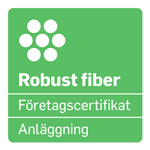 IC Gruppen Certifiering Robust Fiber Företagscertifikat Anläggning Connection El